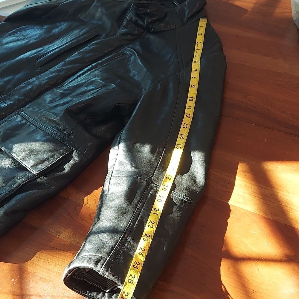 Hugo Boss Black Lambskin Leather Field Jacket 38R - Picture 14 of 16